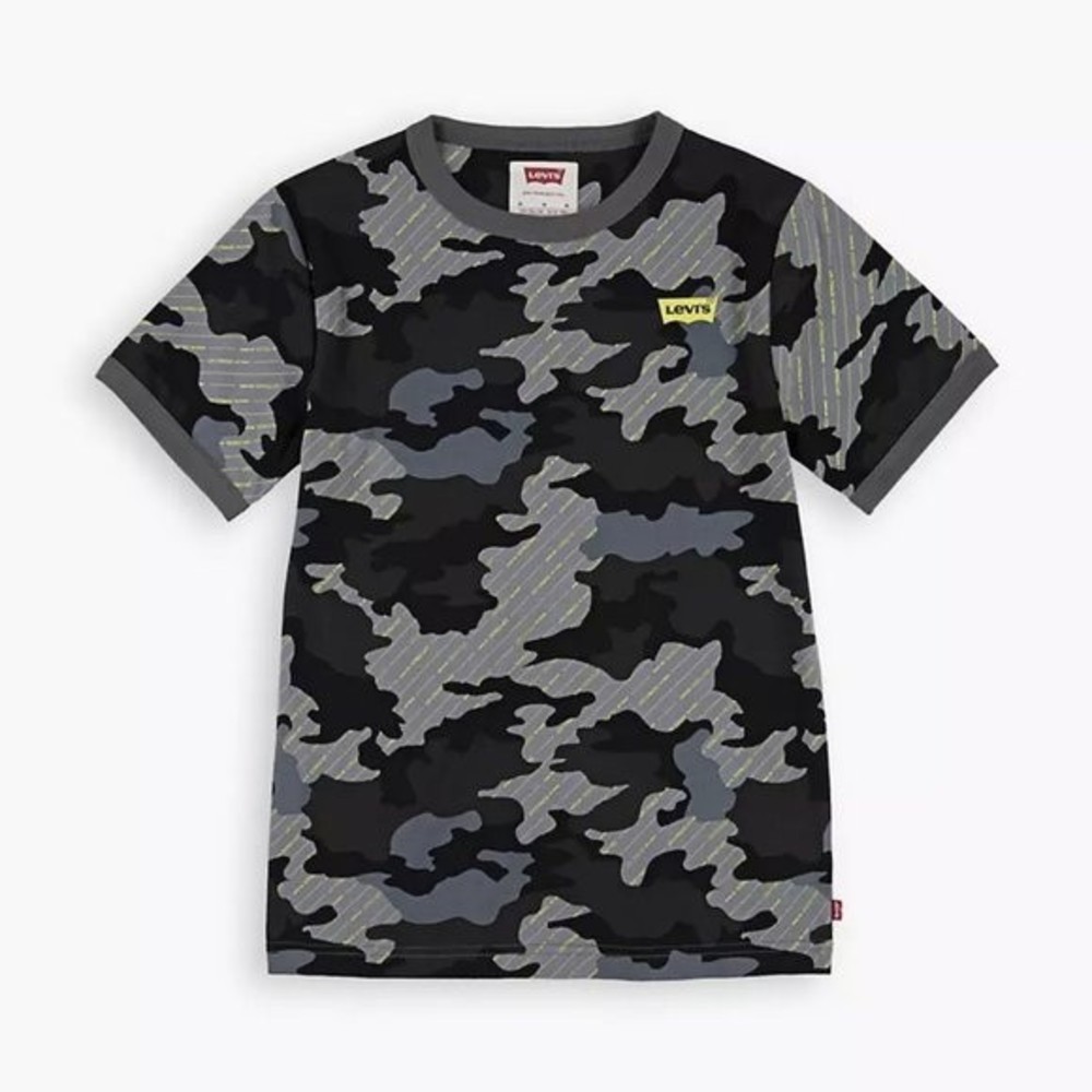 Levis Boys Camo Graphic Tee Shirt Size Large